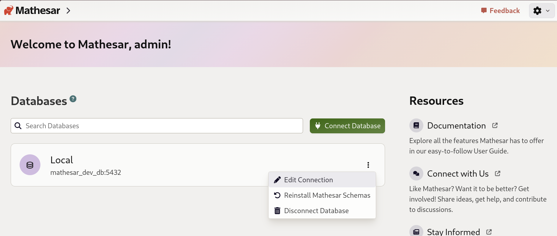 Manage DB cards